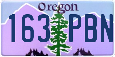 OR license plate 163PBN
