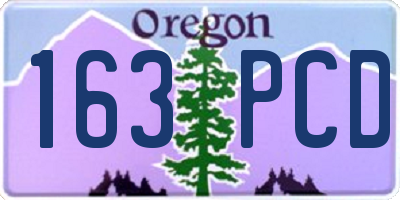 OR license plate 163PCD