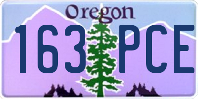 OR license plate 163PCE