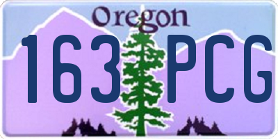 OR license plate 163PCG