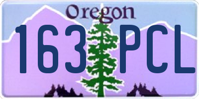 OR license plate 163PCL
