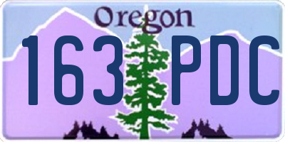 OR license plate 163PDC