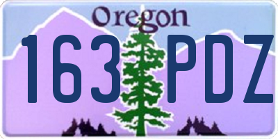 OR license plate 163PDZ