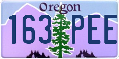 OR license plate 163PEE
