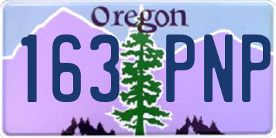 OR license plate 163PNP