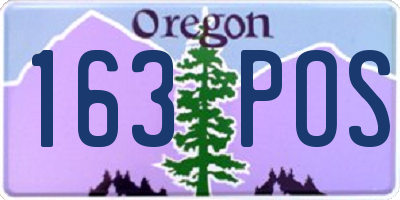 OR license plate 163POS