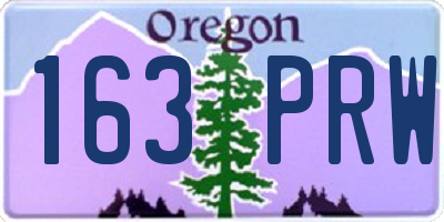 OR license plate 163PRW