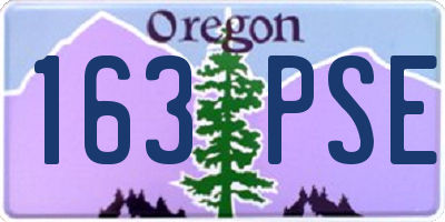 OR license plate 163PSE