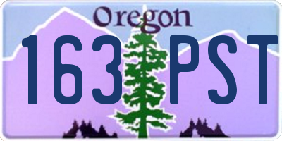 OR license plate 163PST