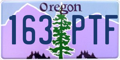 OR license plate 163PTF