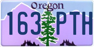 OR license plate 163PTH
