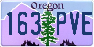 OR license plate 163PVE