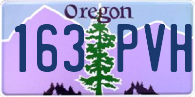 OR license plate 163PVH