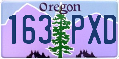 OR license plate 163PXD