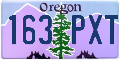 OR license plate 163PXT