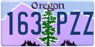 OR license plate 163PZZ