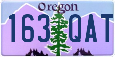 OR license plate 163QAT