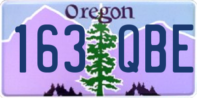 OR license plate 163QBE
