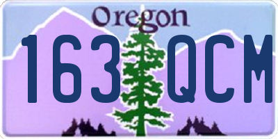 OR license plate 163QCM