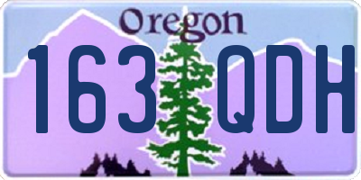 OR license plate 163QDH