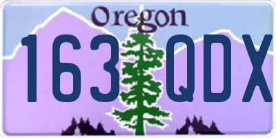 OR license plate 163QDX