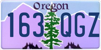 OR license plate 163QGZ