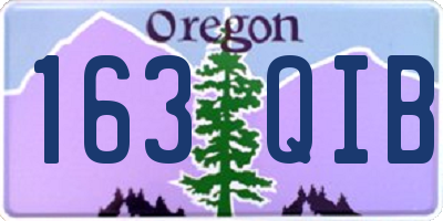OR license plate 163QIB
