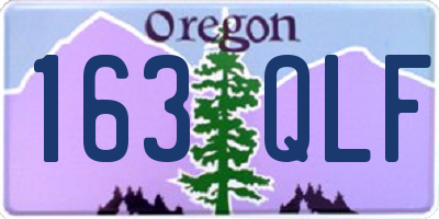 OR license plate 163QLF