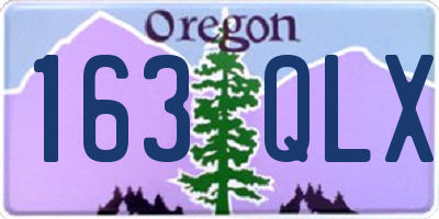 OR license plate 163QLX