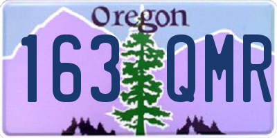 OR license plate 163QMR