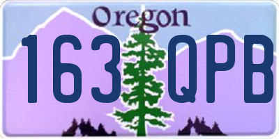 OR license plate 163QPB