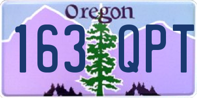 OR license plate 163QPT