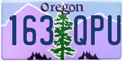 OR license plate 163QPU