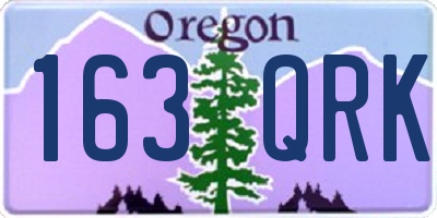 OR license plate 163QRK