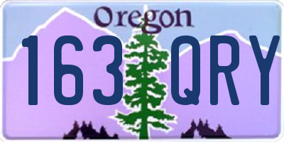 OR license plate 163QRY