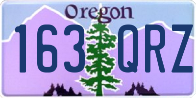 OR license plate 163QRZ