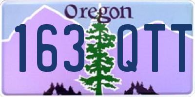 OR license plate 163QTT