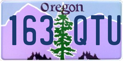 OR license plate 163QTU