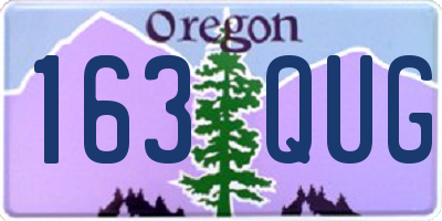 OR license plate 163QUG