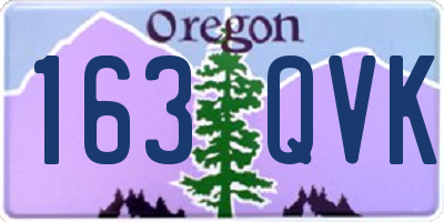 OR license plate 163QVK