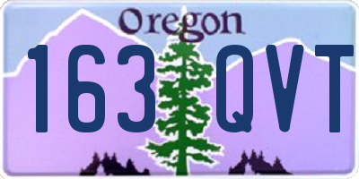 OR license plate 163QVT