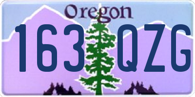 OR license plate 163QZG