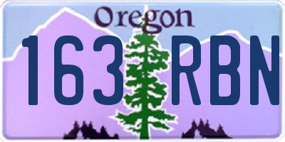 OR license plate 163RBN