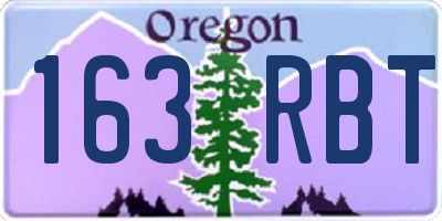 OR license plate 163RBT