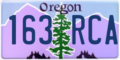 OR license plate 163RCA