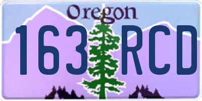 OR license plate 163RCD