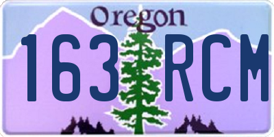 OR license plate 163RCM