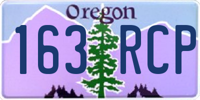 OR license plate 163RCP