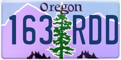 OR license plate 163RDD