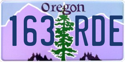 OR license plate 163RDE
